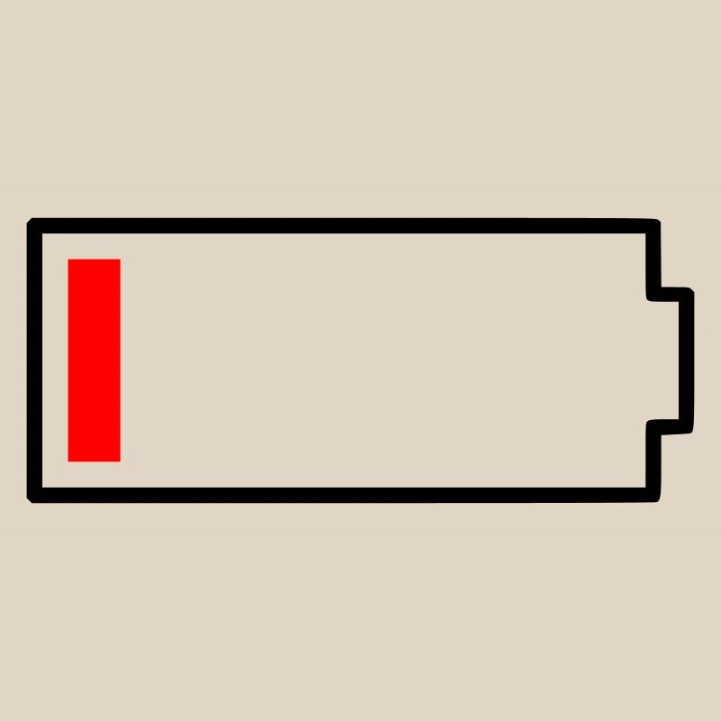 Battery Empty Icon | Funny statement for tired