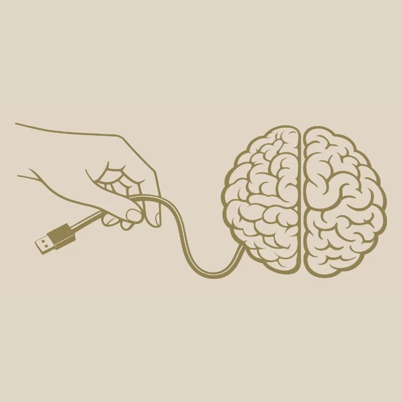 Brain Head Cable Connector Artificial Intelligence