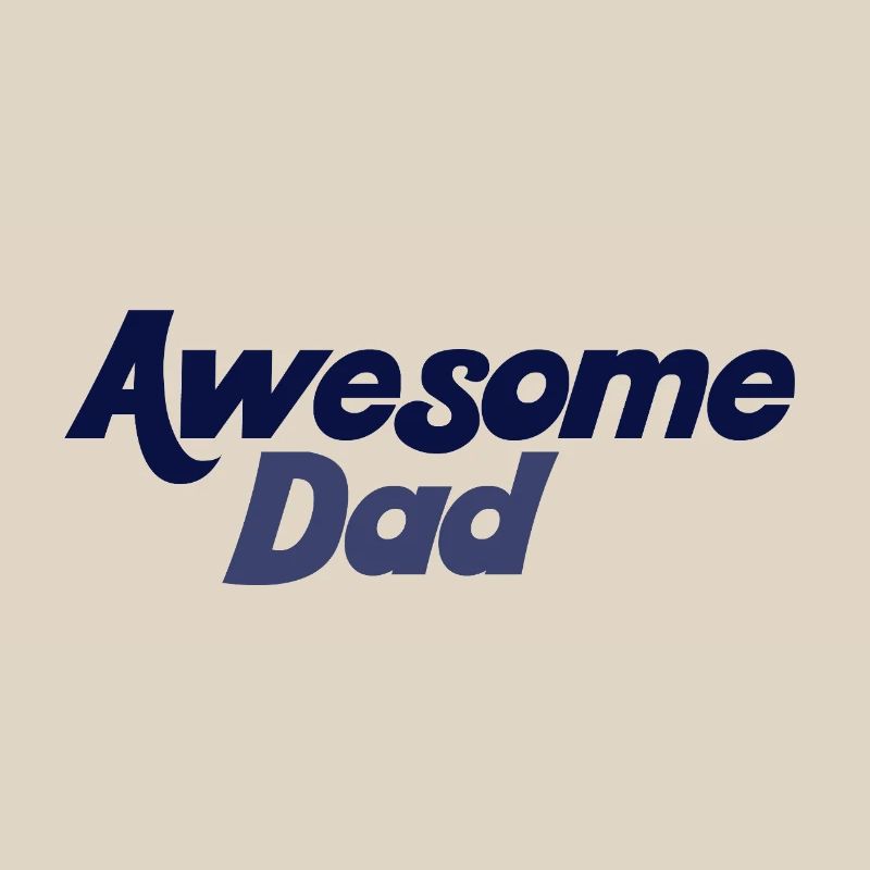 Bold Blue Gradient Awesome Dad