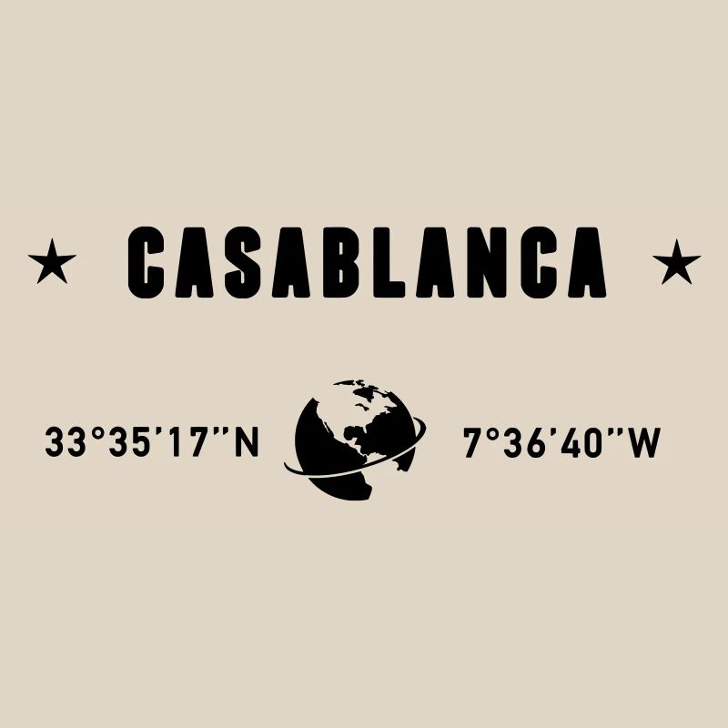 Casablanca Morocco Coordinates Planet Earth