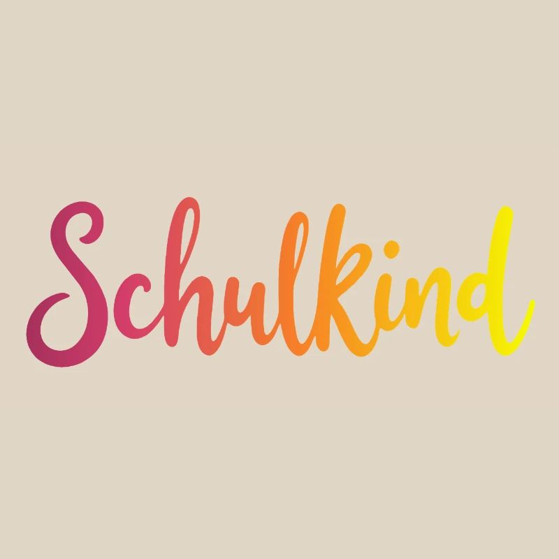 Schulkind Farbverlauf Rot-Gelb - Gradient Script
