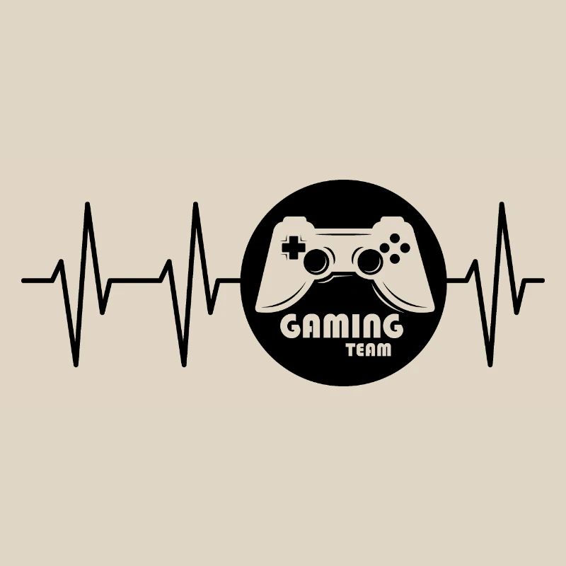 pulse gaming heartbeat controller icon icon logo