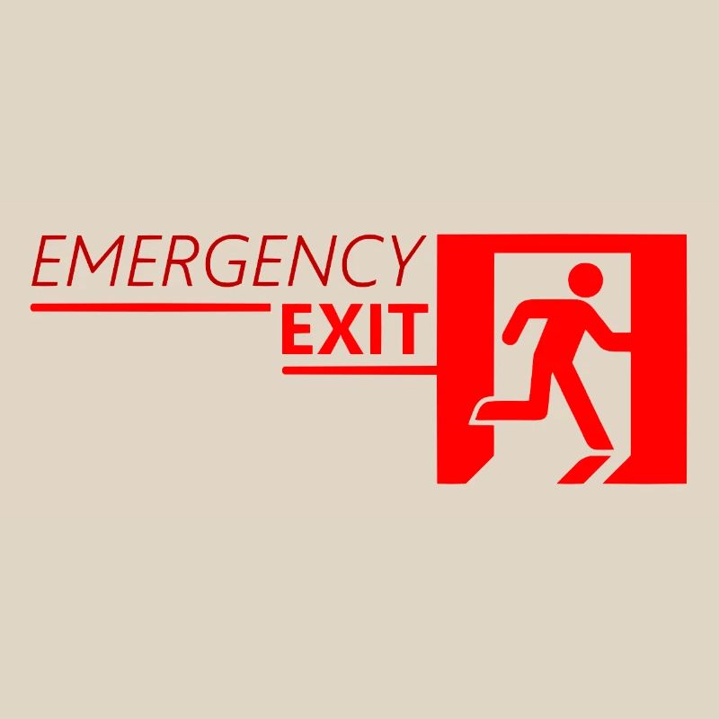 Emergency EXIT Classic Red