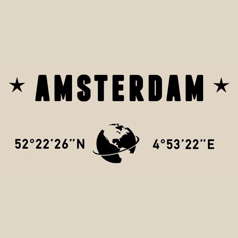 Amsterdam Netherlands Coordinates Gps Globe