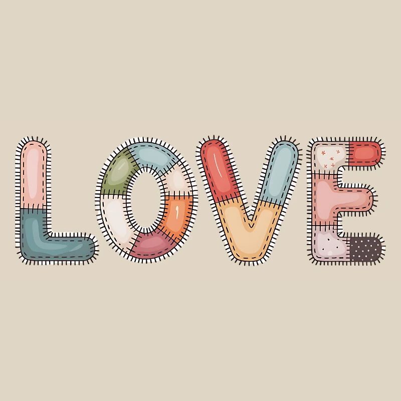 Love Patchwork Nähen Handarbeit Design