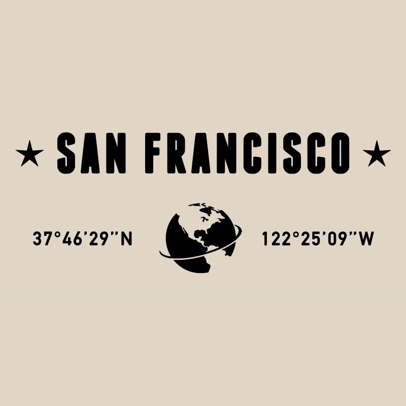 San Francisco Coordinates Planet Earth