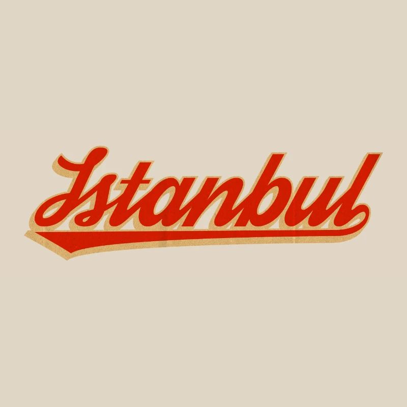 Istanbul Retro Script Logo