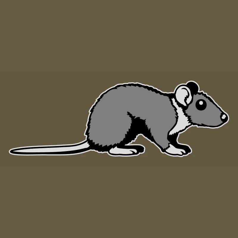 Profil secondaire de rat Mignon, bande dessinée drôle d’animal rongeur