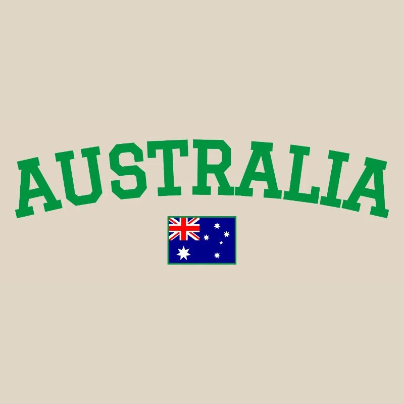Drapeau de design australien vert
