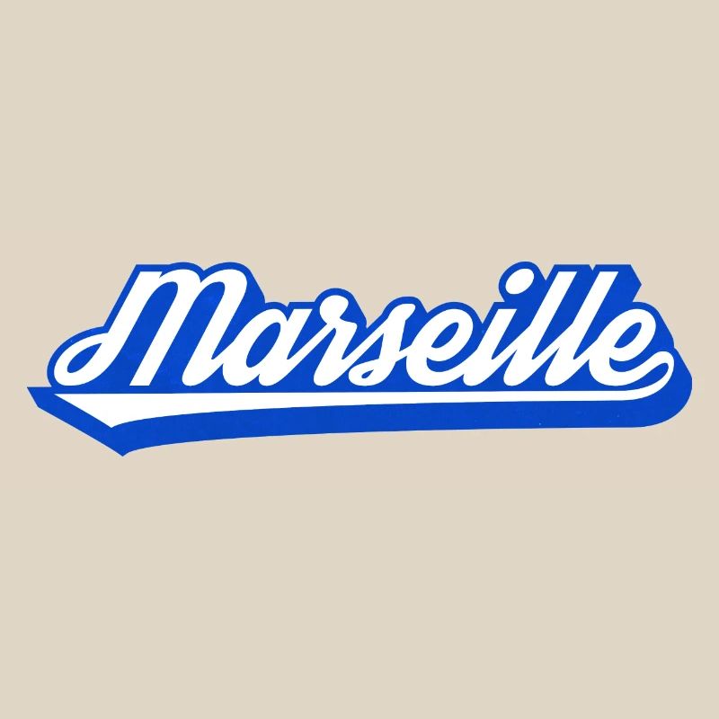 Marseille Retro Blue Script