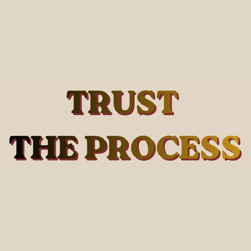 Bannière vintage Trust The Process