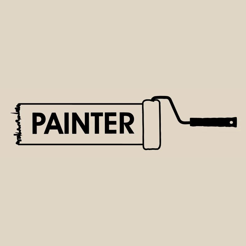 Paint roller transparent with text 'PAINTER'