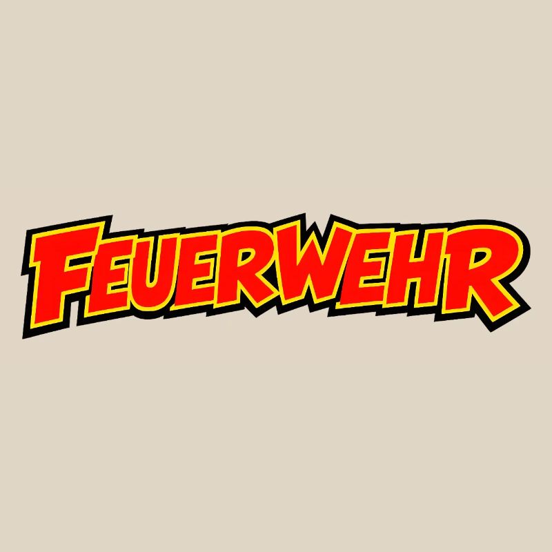 Feuerwehr Comic Schriftzug