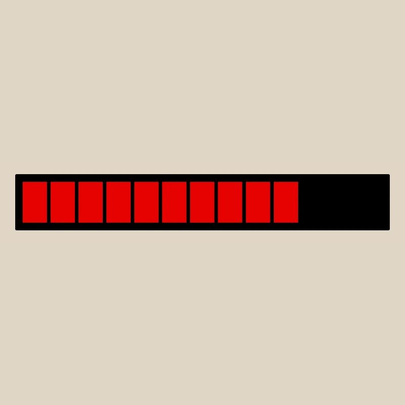 Rechteckige Ladeleiste Schwarz Rot (75%)