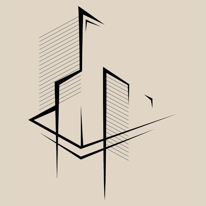 middle finger architecture graphic abstract icon