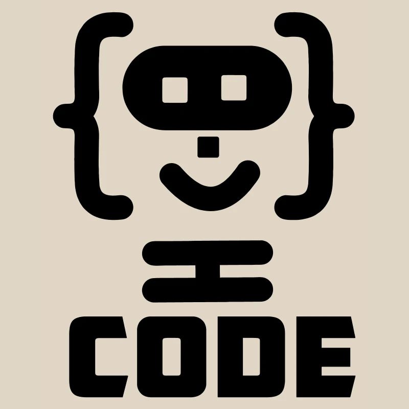 Logo de code de programmeur hacker avec texte CODE
