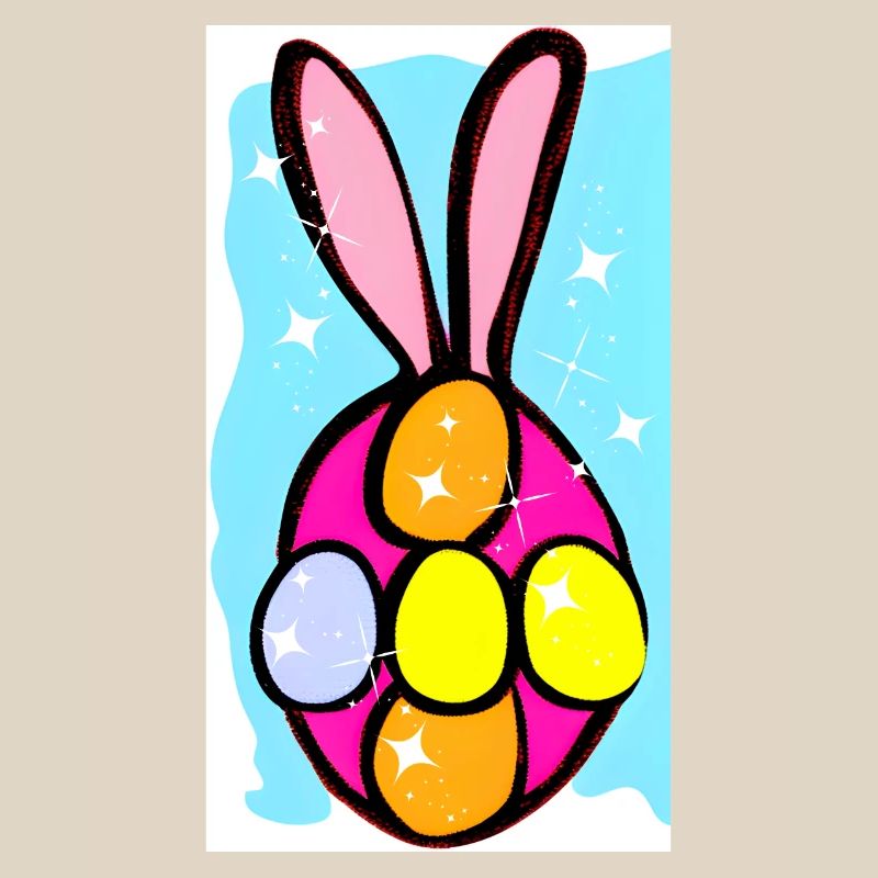 Bunte Osterhasen-Eier Illustration