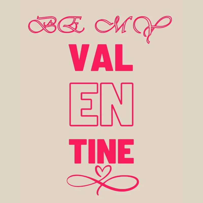 Conception élégante de la typographie de la Saint-Valentin