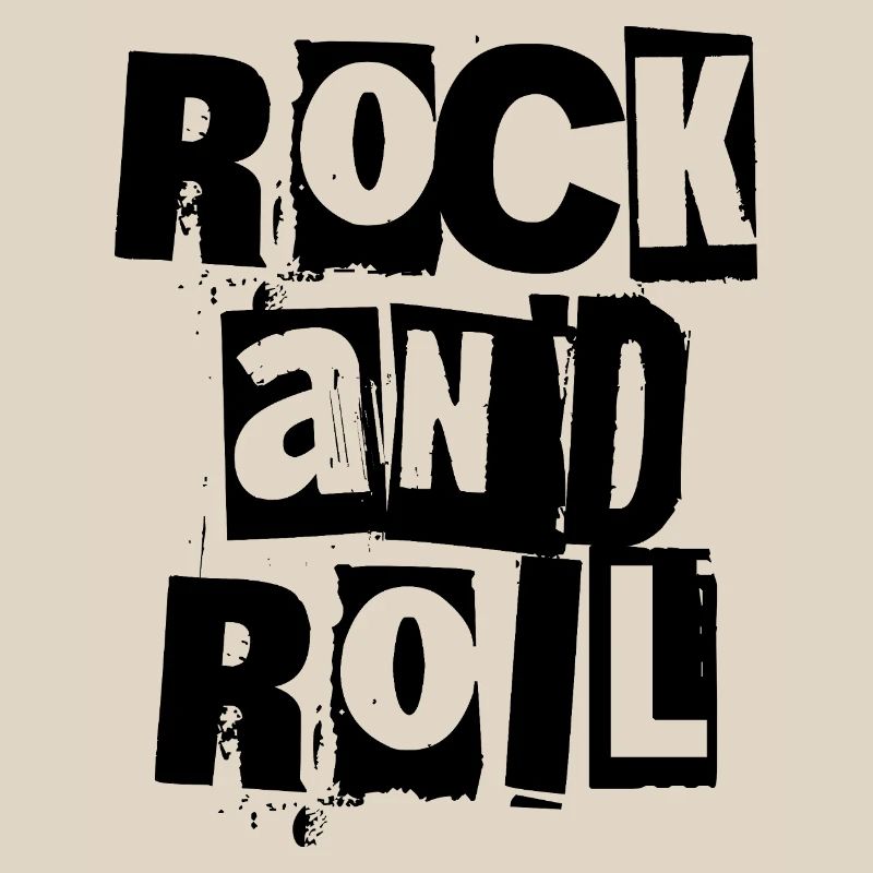 Rock and Roll bold and distressed logo design