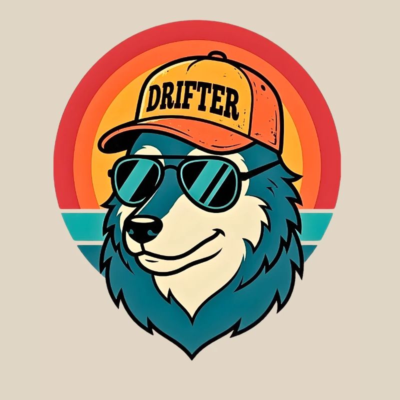 Drifter Wolf Sonnenuntergangs-Tee