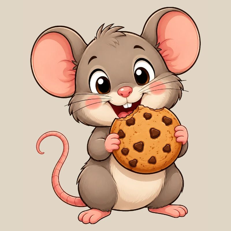 Drôles de petits biscuits mignons en forme de souris en forme de bonbons à grignoter