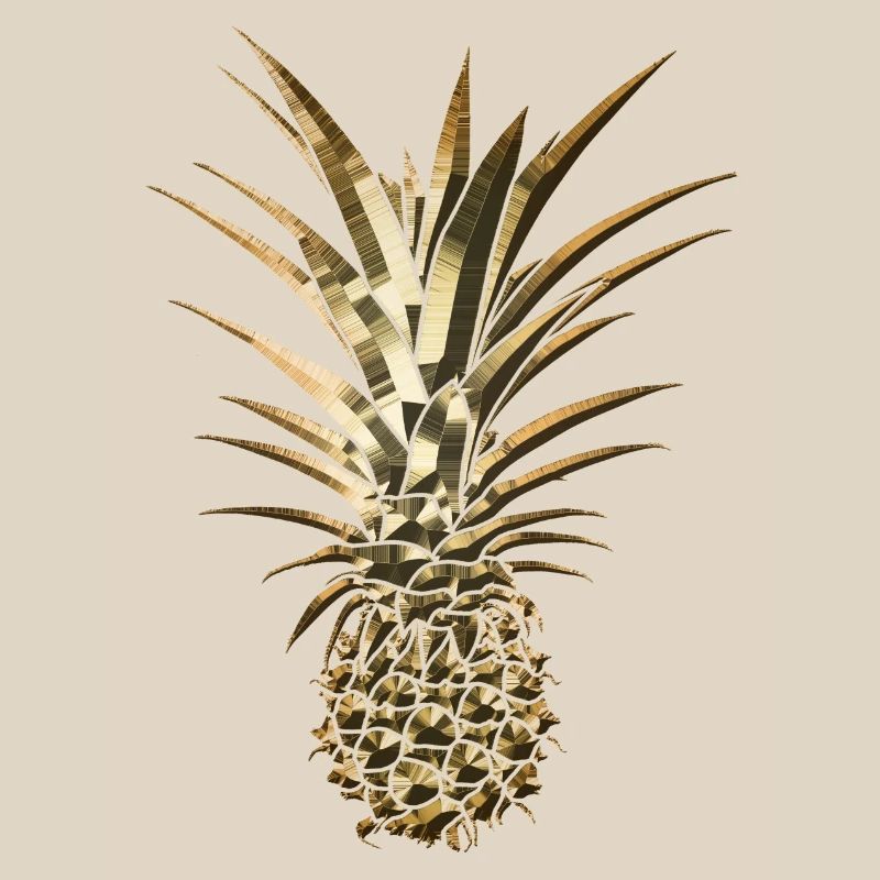 Idée de cadeau chic à la mode d'ananas doré