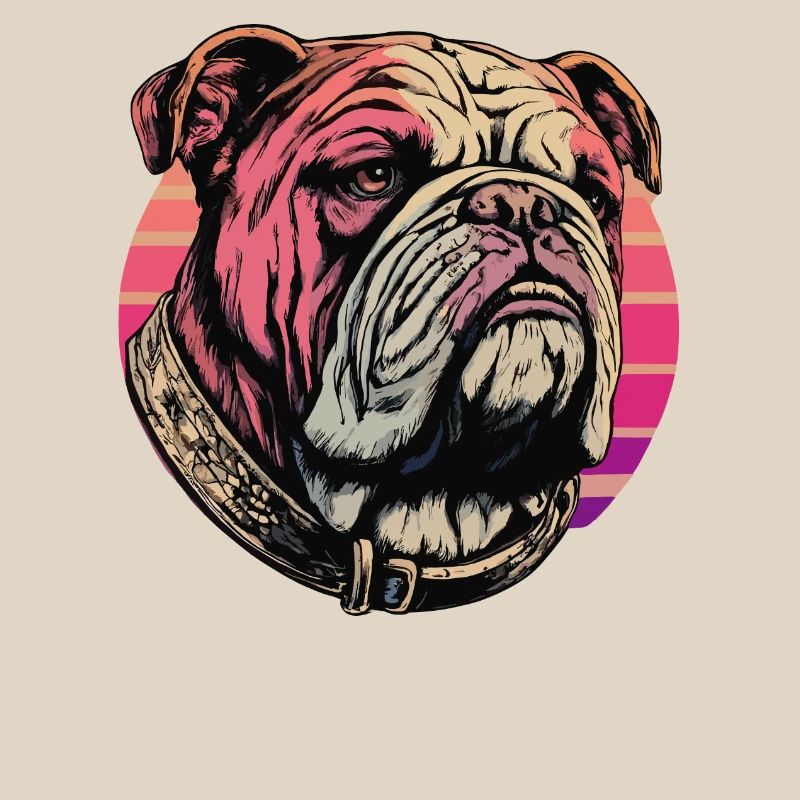 Impression d’art bouledogue élégant