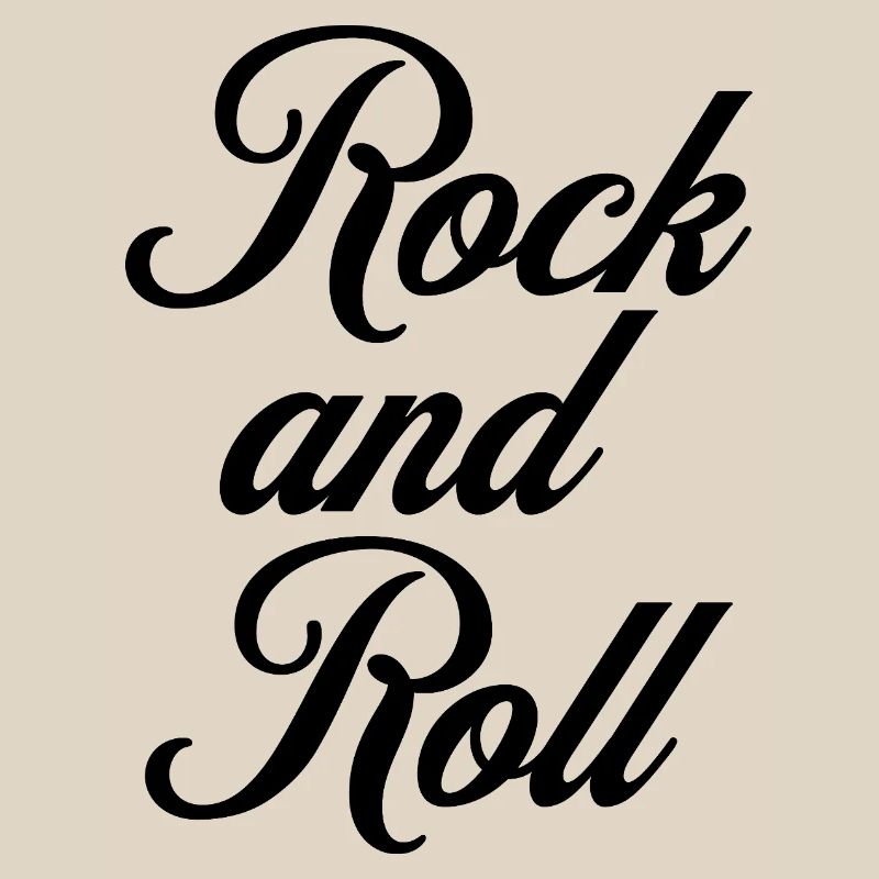 Conception de logo de typographie cursive Rock and Roll