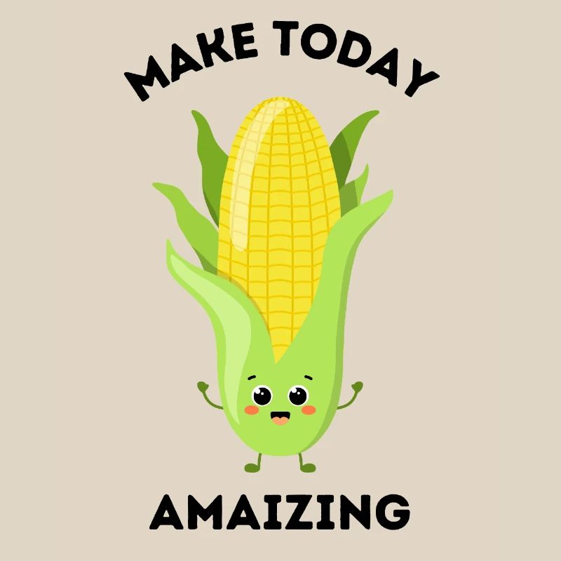 Mignon jeu de mots maïs dessin animé « Make Today Amaizing »