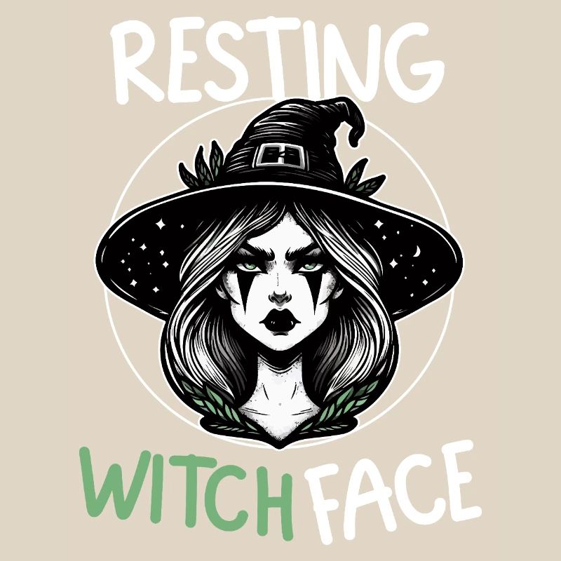 Witch Face at Rest Illustration
