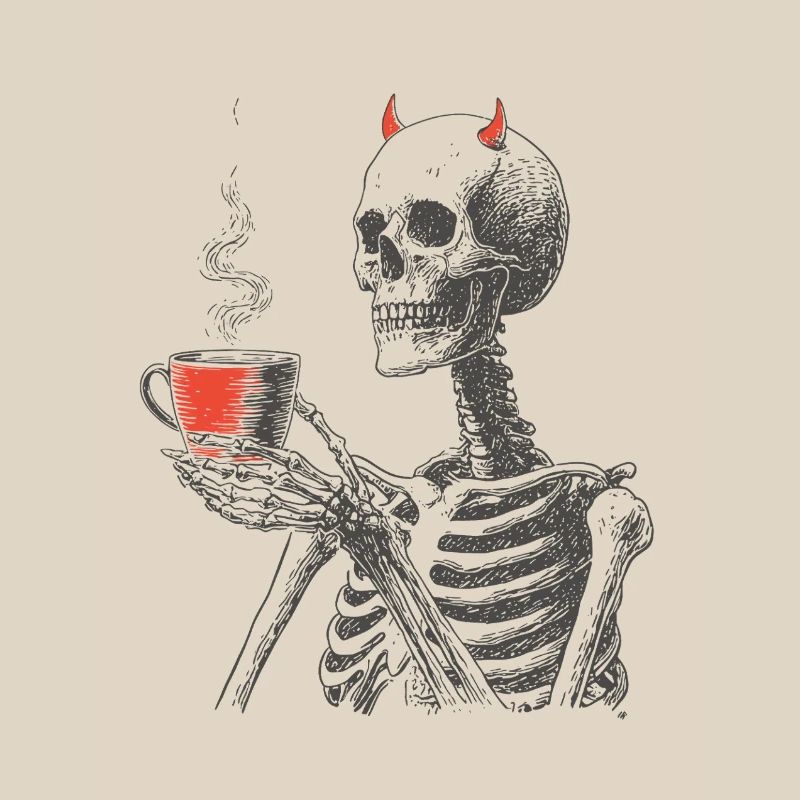 Devilish Coffee Skeleton