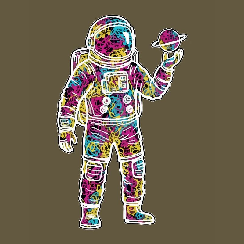Space Astronaut Scribble Planet Scribbles