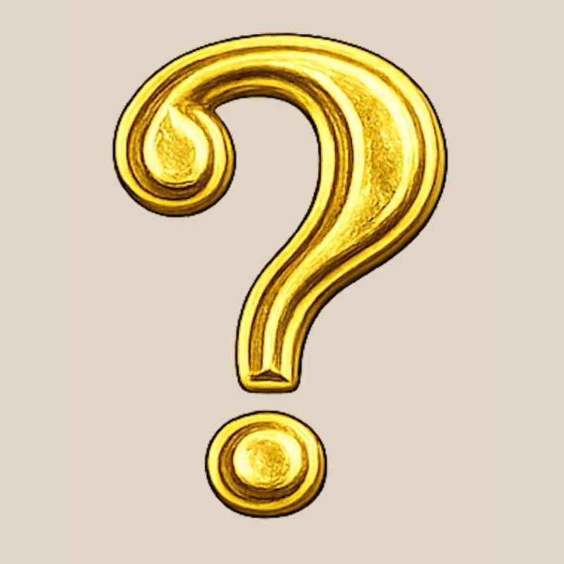 Conception du point d’interrogation doré