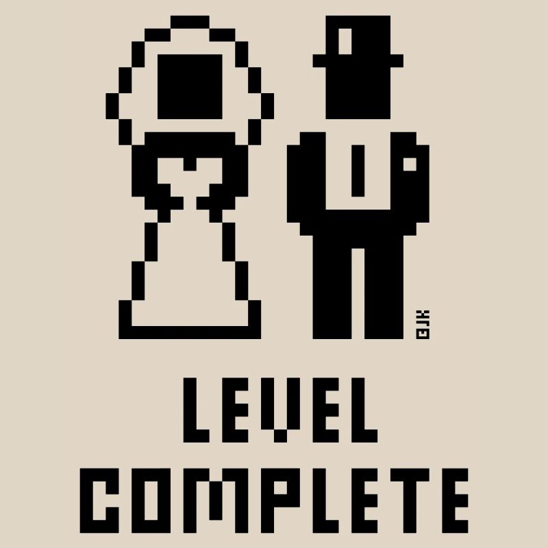 Level Complete (Wedding / Bachelor Party / Pixel / Bold / B)