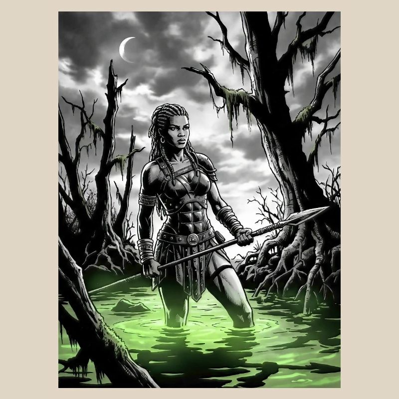 Guerrier dans le Marais Vert