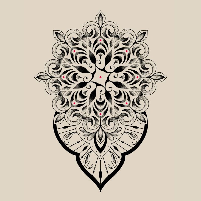 Mandala graphic dot work