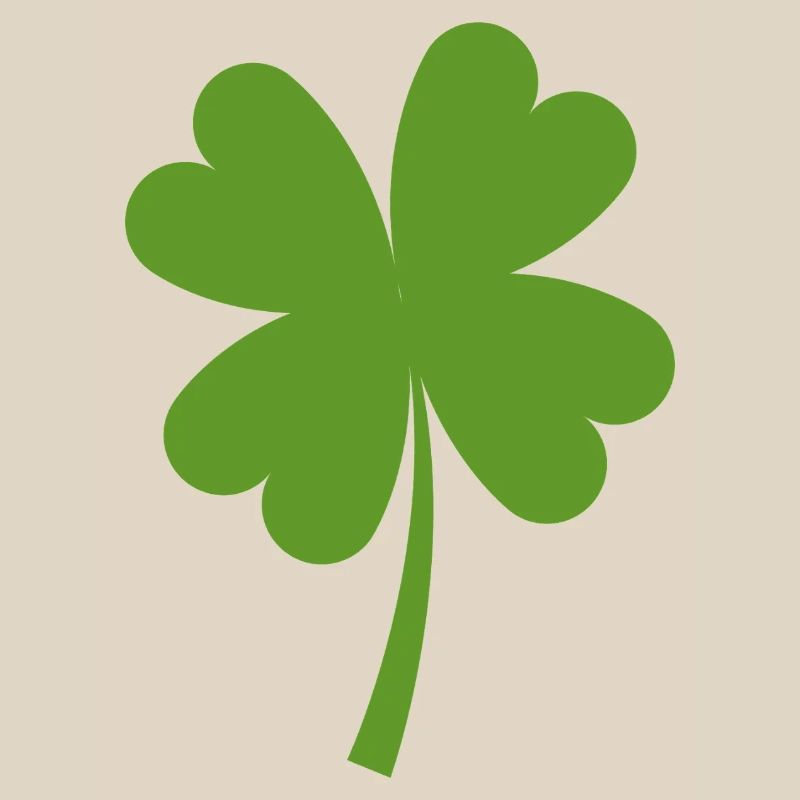 Solid four-leaf clover