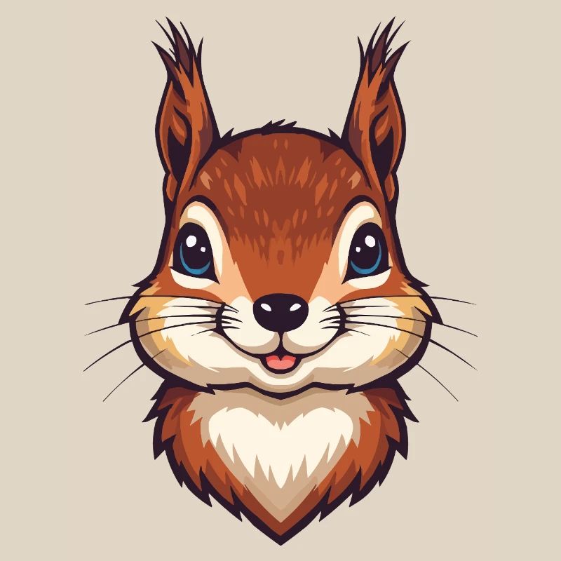 Süßer Eichhörnchen Kopf