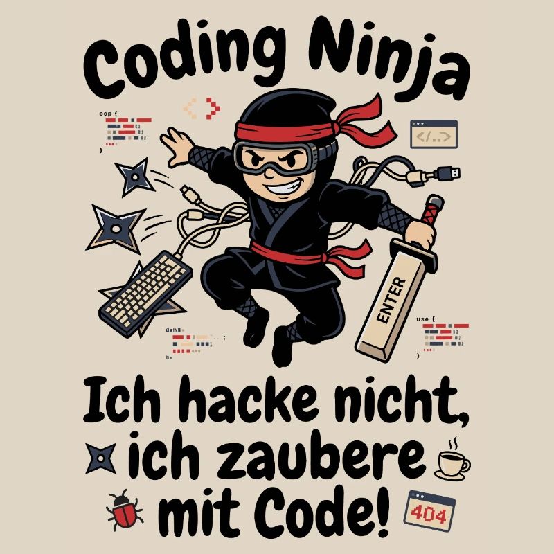 Coder Ninja Programmierer Humor