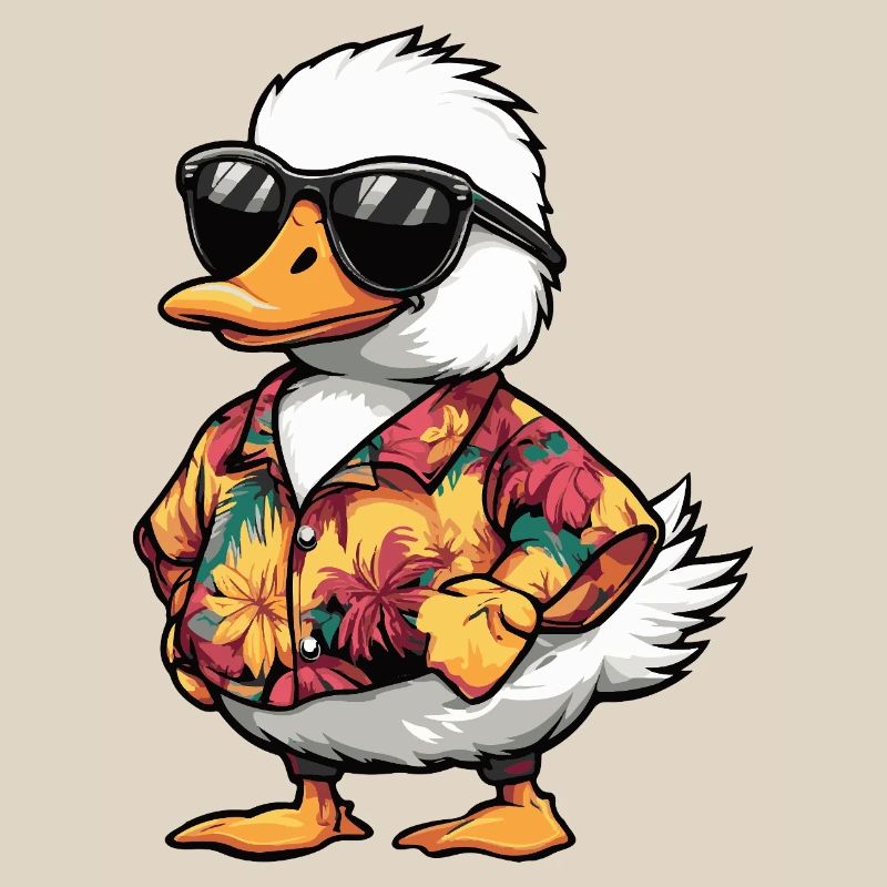 Gans Comic Urlaub