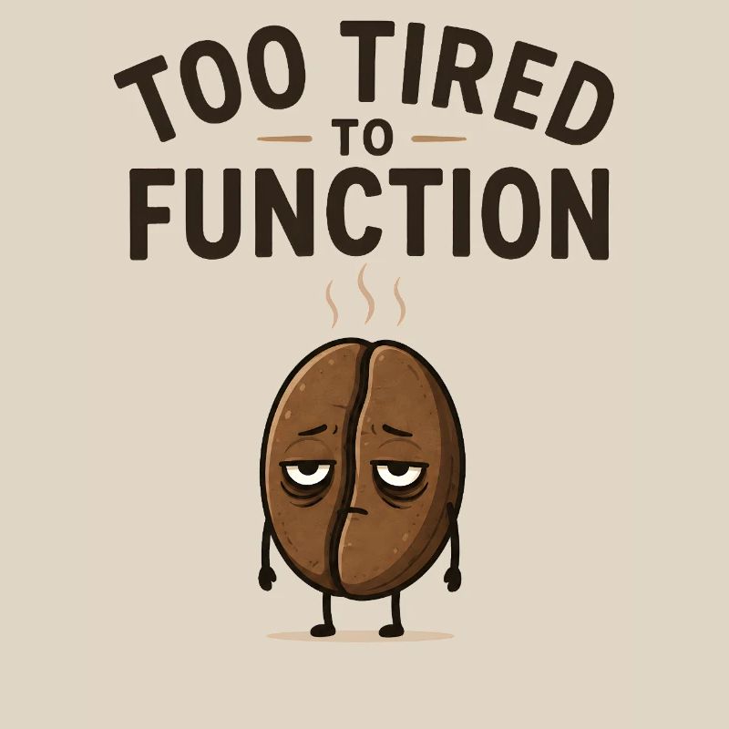 Too tired to function - Cute coffee bean gift idea