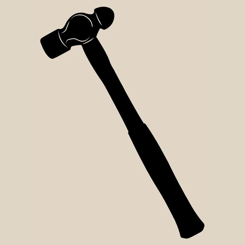 Kugelhammer oder Dellhammer Schattenbild