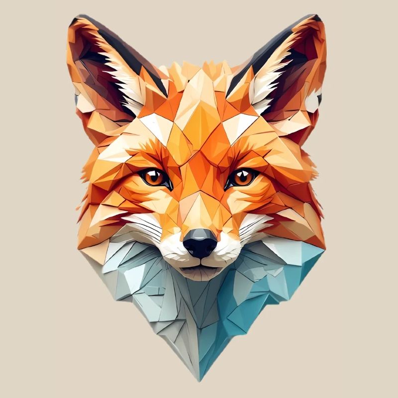 Geometric fox head