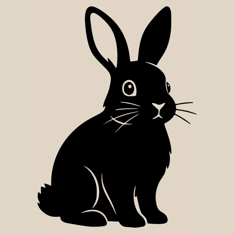 Bunny Rabbit Silhouette Black Vector