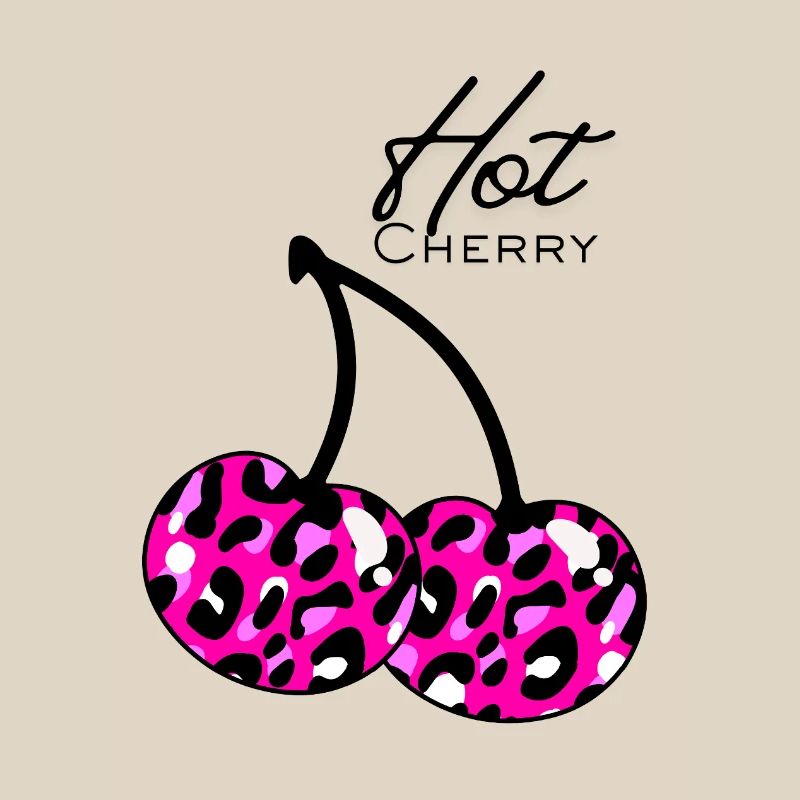 Pink leopard pattern cherry