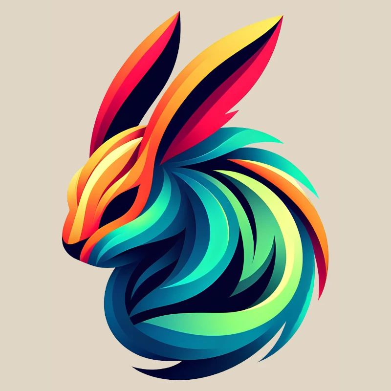 Lapin Couleur Éclatante