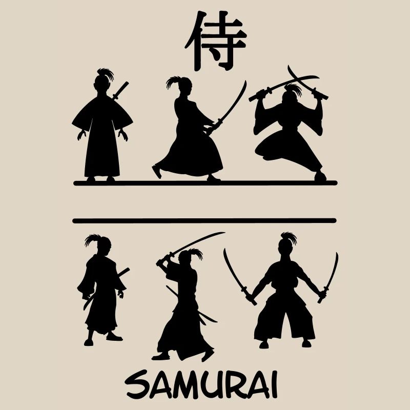 Samurai mit Schwertern