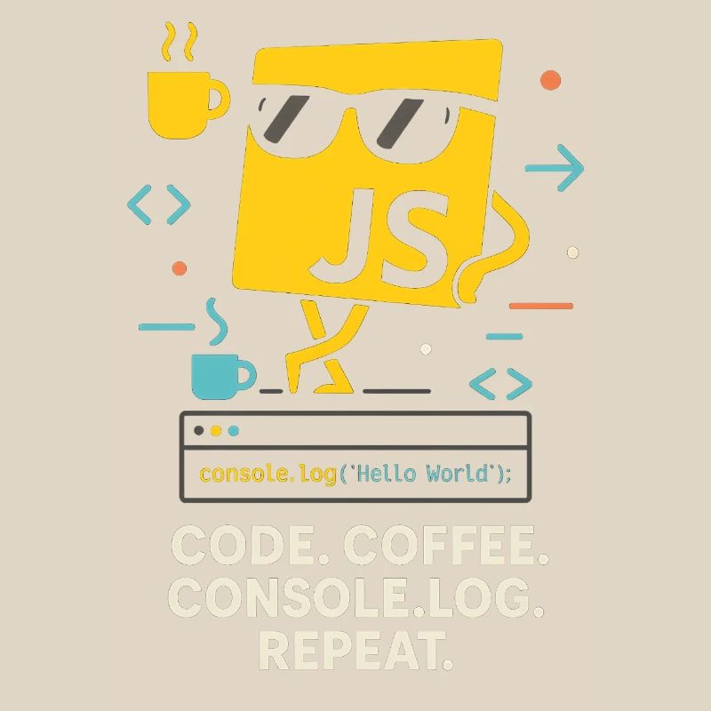 Code Coffee Console.log Répéter le programme JavaScript