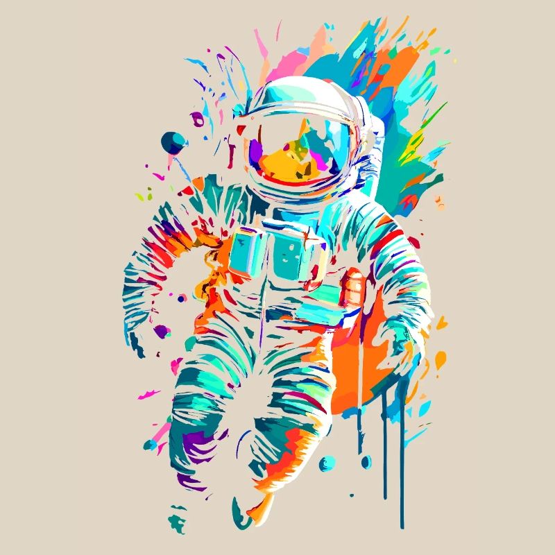 Astronaute de couleur dans l’espace spatial
