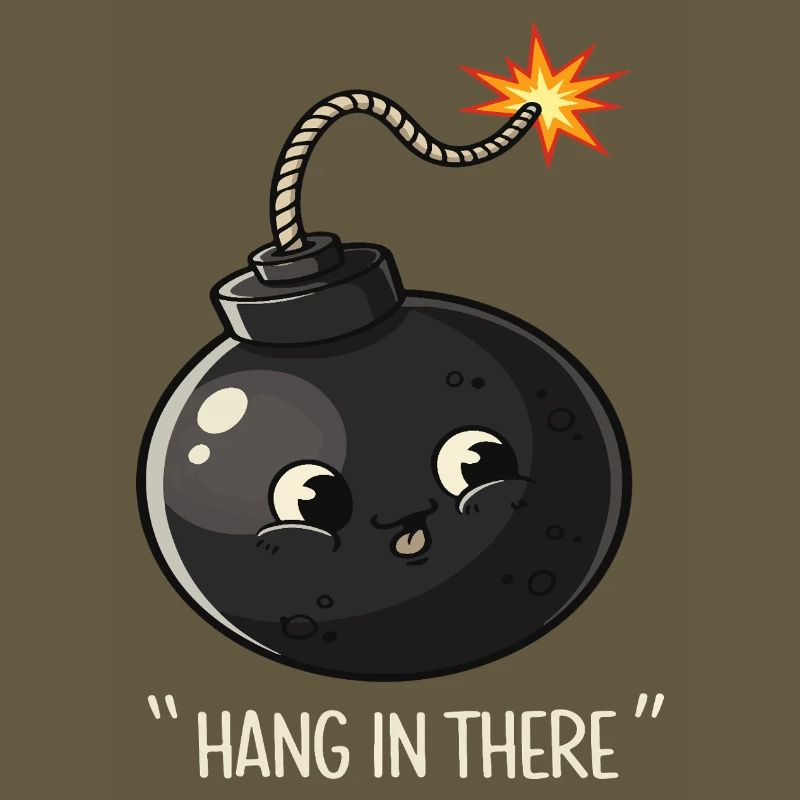 Kawaii Exploding Bomb Comic Design